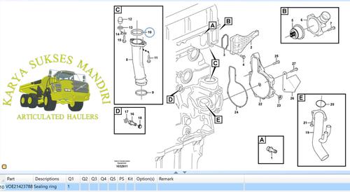 Jual 2O818346, 21423788, 20381352 SEALING RING