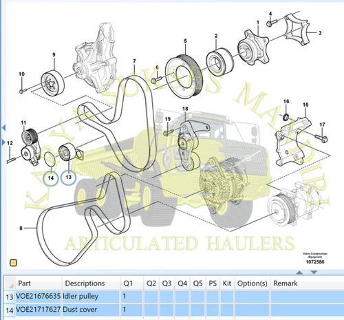 Jual 21676635, 20747516 IDLER PULLEY